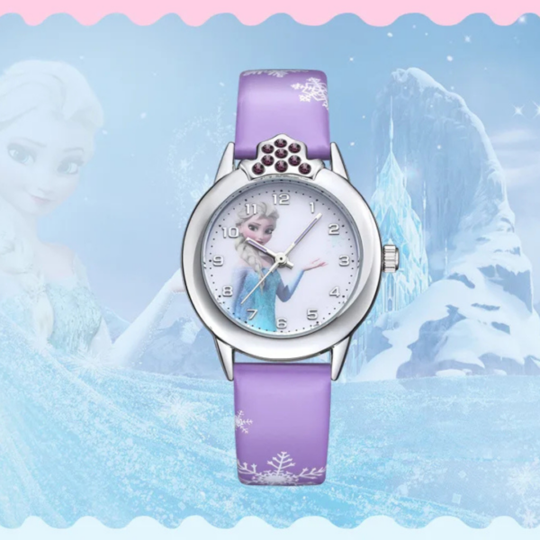 Reloj Elsa para Niñas - Princesa Elsa, Correa de Cuero